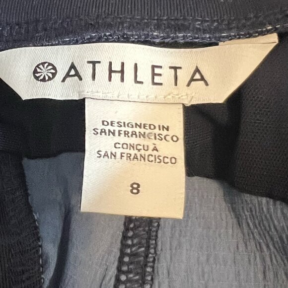 Athleta Women Jogger Trekke North Size 8 Blue Floral Drawstring Mid-Rise Stretch - Picture 6 of 14